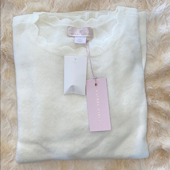 Rachel Parcell Scalloped Crewneck Sweater - Picture 7 of 8